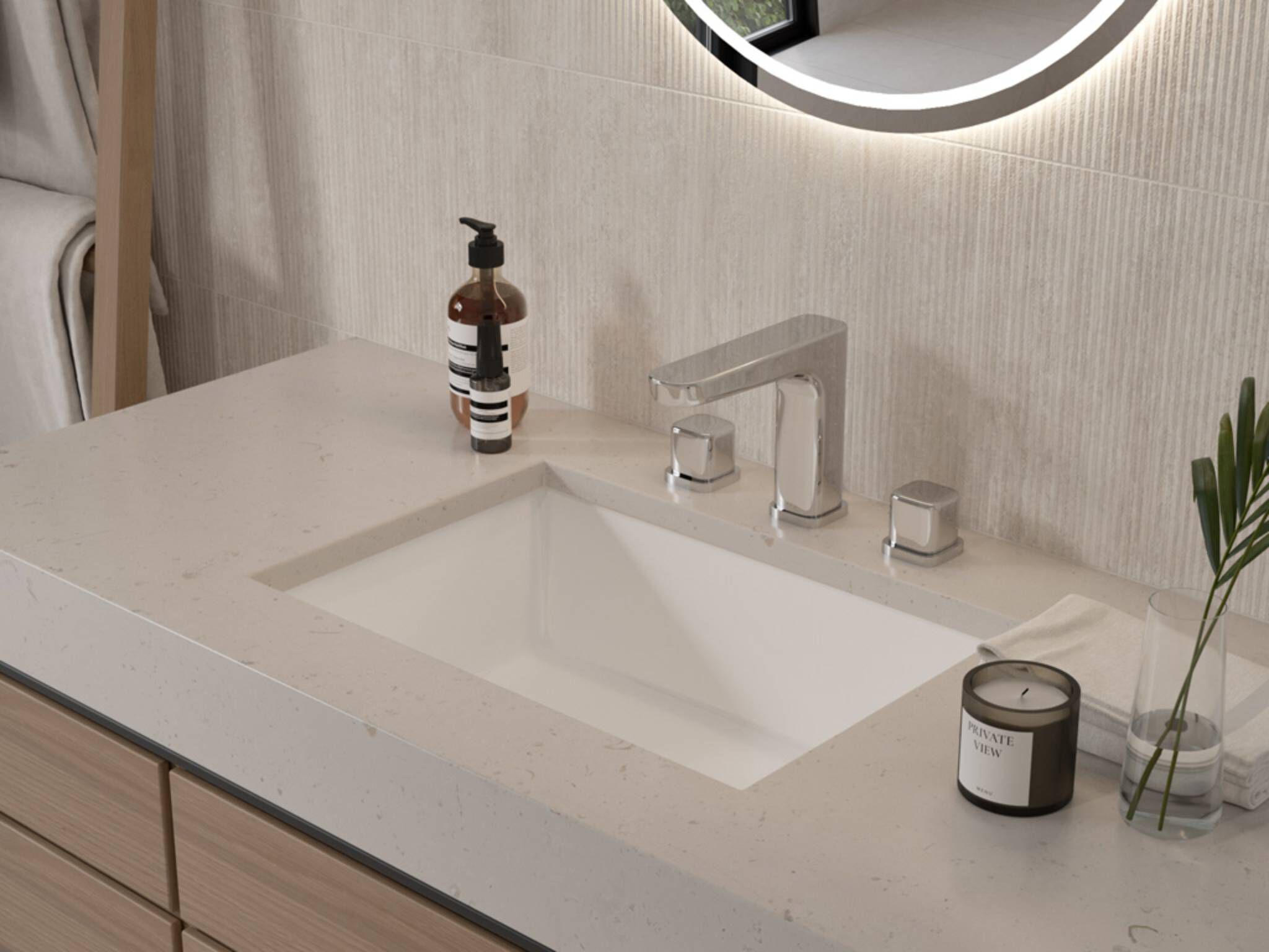 Llave duomando para lavabo l&iacute;nea Duna en cromo pulido,,hi-res image number null