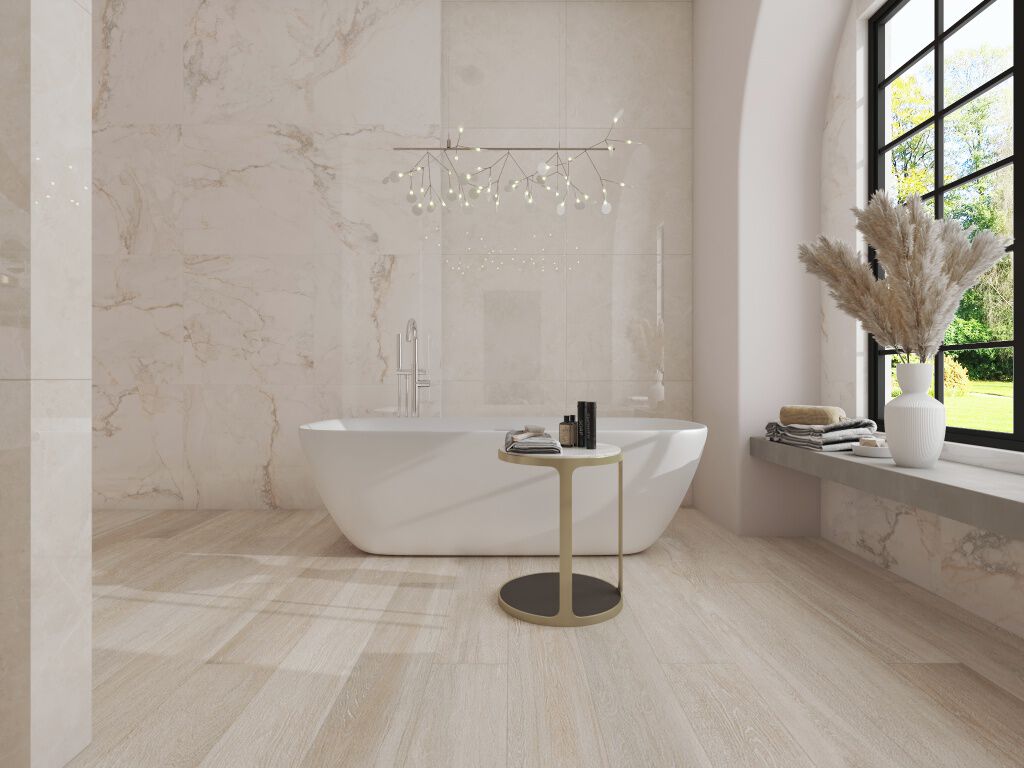 Ba&ntilde;o Samsara Beige, Blanco y Caf&eacute;,,hi-res