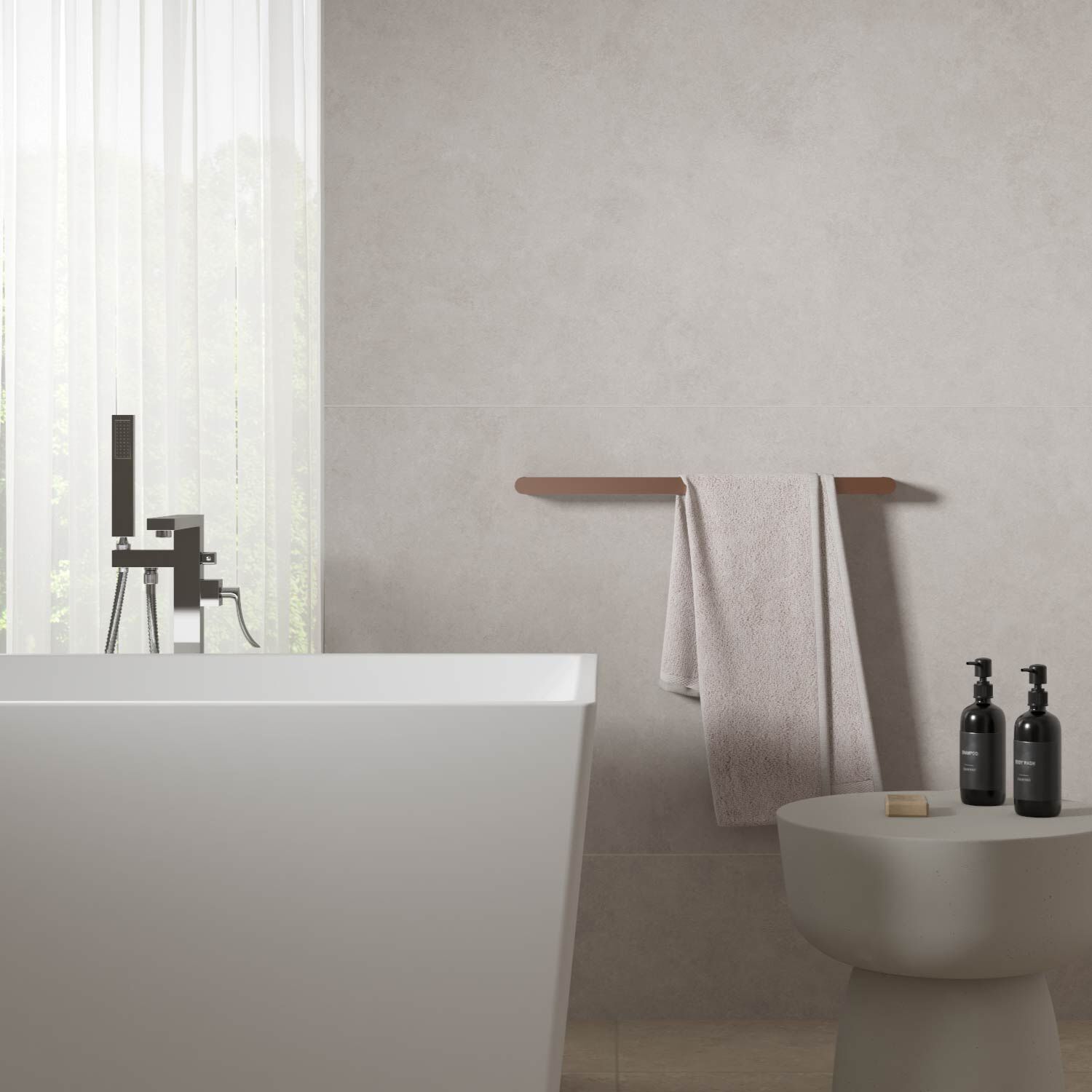 Toallero essen round sencillo de 60cms bronce,,hi-res image number null