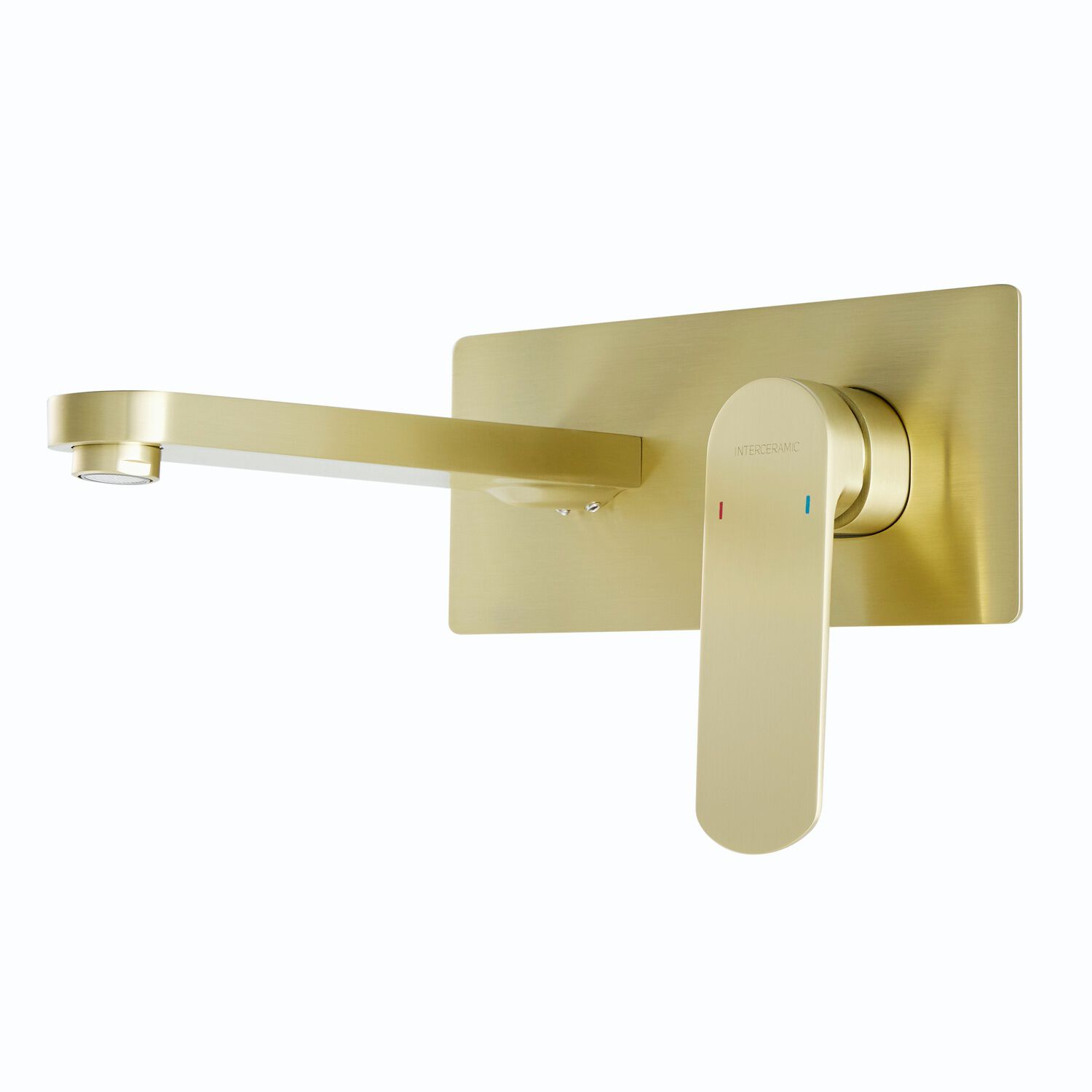 Llave de muro para lavabo l&iacute;nea Praga en dorado satinado,,hi-res image number null