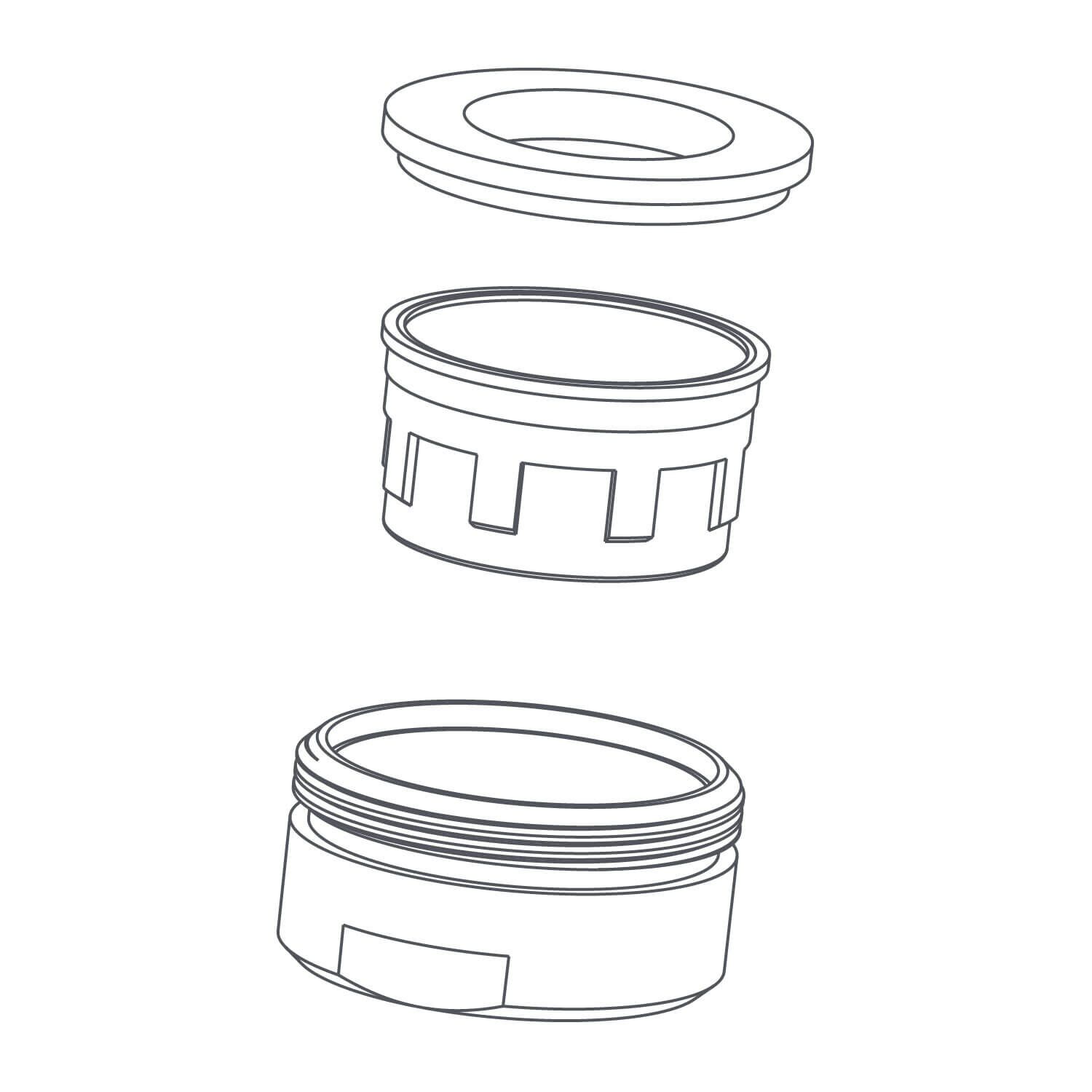 Aireador universal con aro cromado para llave duomando bremen y de cocina ribbon unico,,hi-res