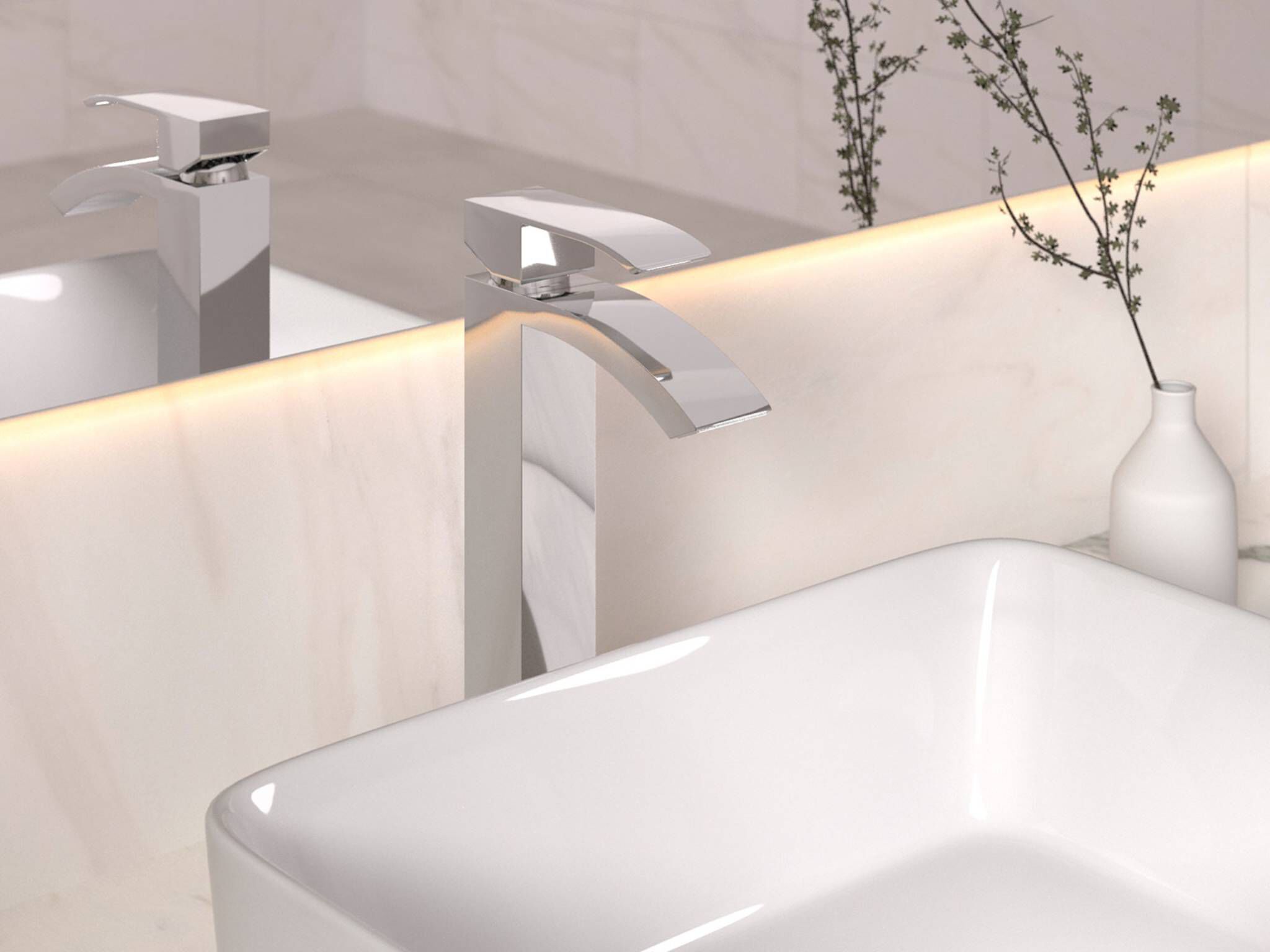 Llave monomando alta para lavabo l&iacute;nea Niagara&reg; en cromo pulido,,hi-res image number null