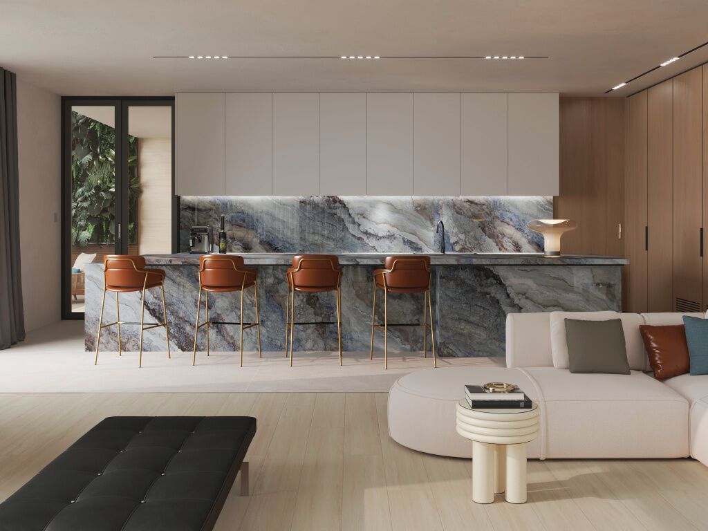 Cocina Lux Marble Azul, Beige y Caf&eacute;,,hi-res