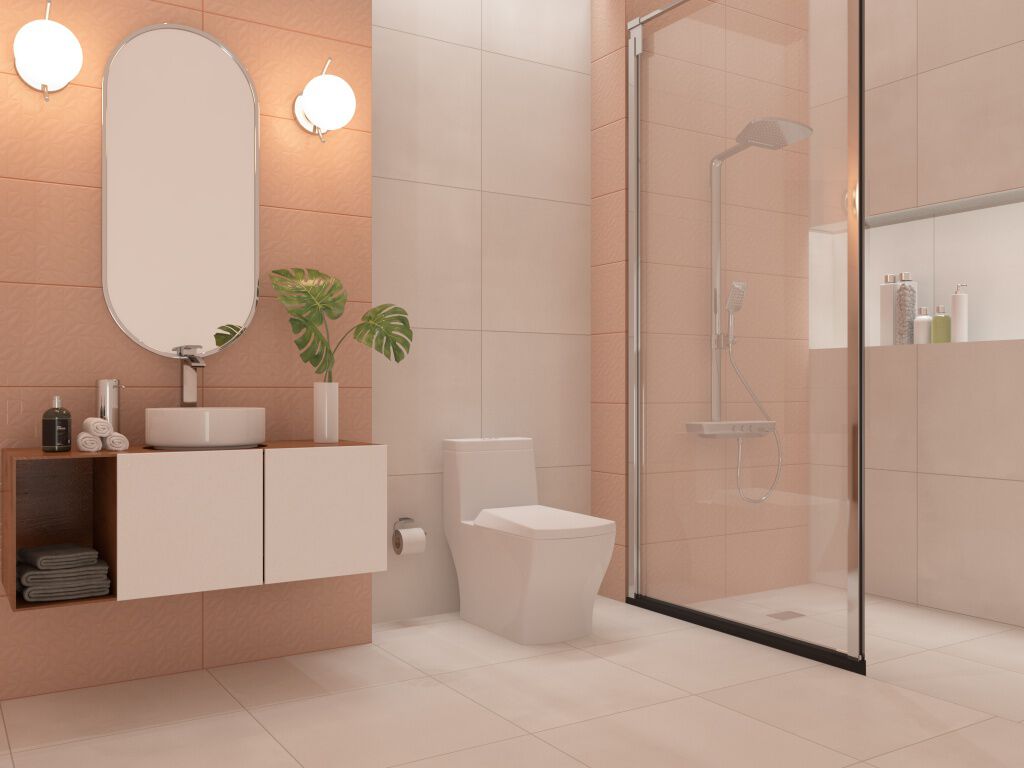 Ba&ntilde;o Kirigami Beige con Rosa,,hi-res