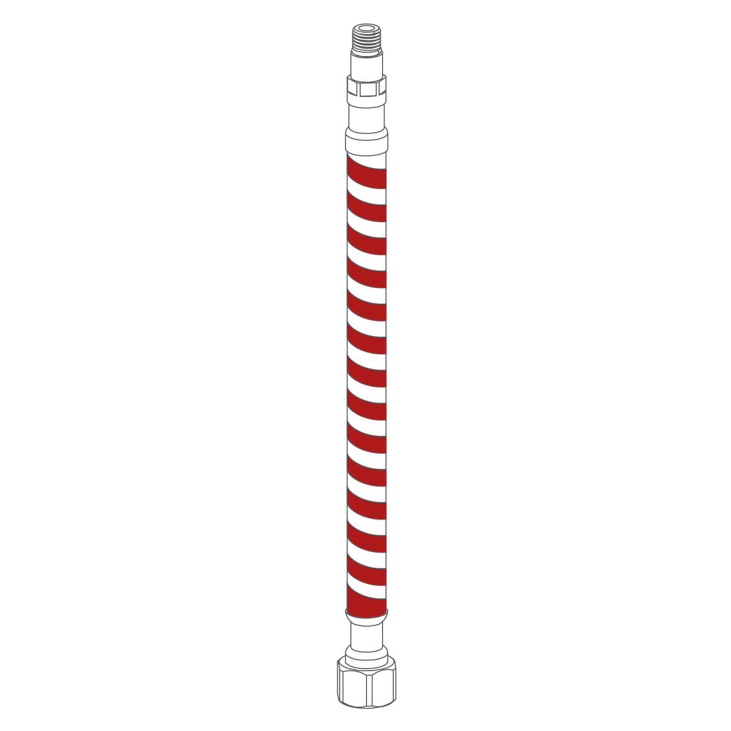 Manguera flexible universal macho hembra caliente de 70 cm para llave monomando alta y cocina unico,,hi-res