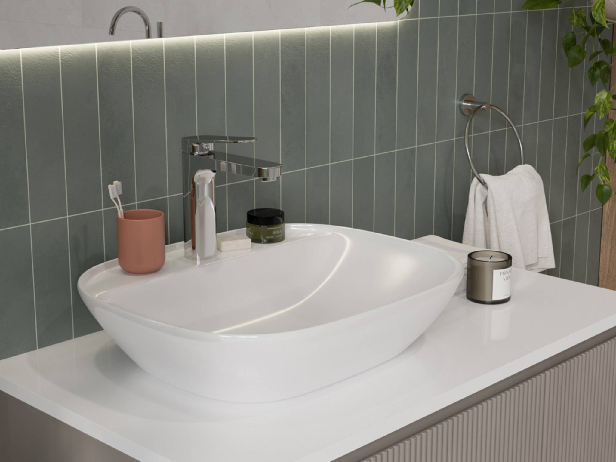 Lavabo de sobrecubierta mediano l&iacute;nea Praga&reg;,,hi-res image number null