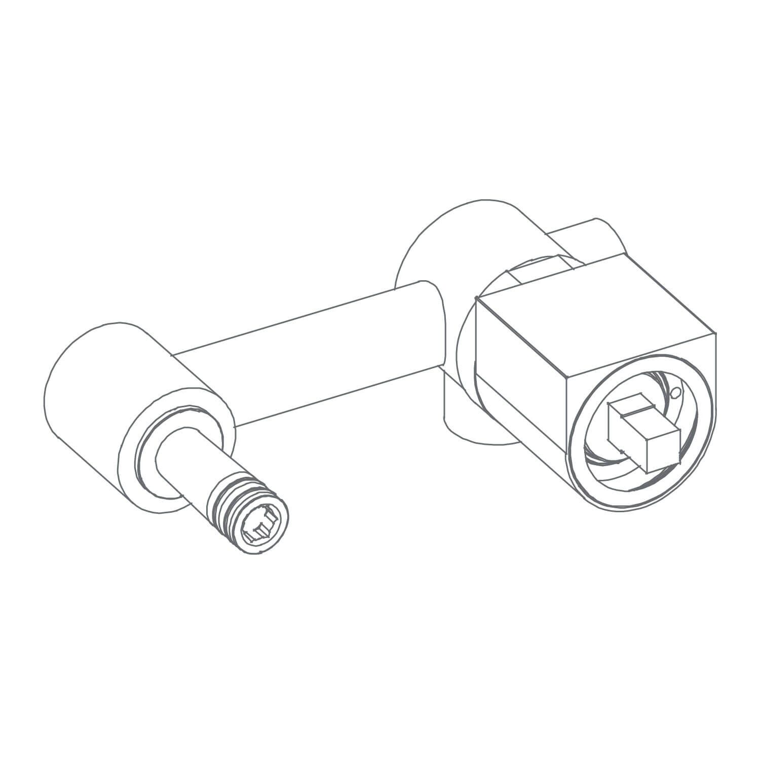 Valvula mezcladora dublin de laton solido para llave monomando de muro negro mate,,hi-res image number null