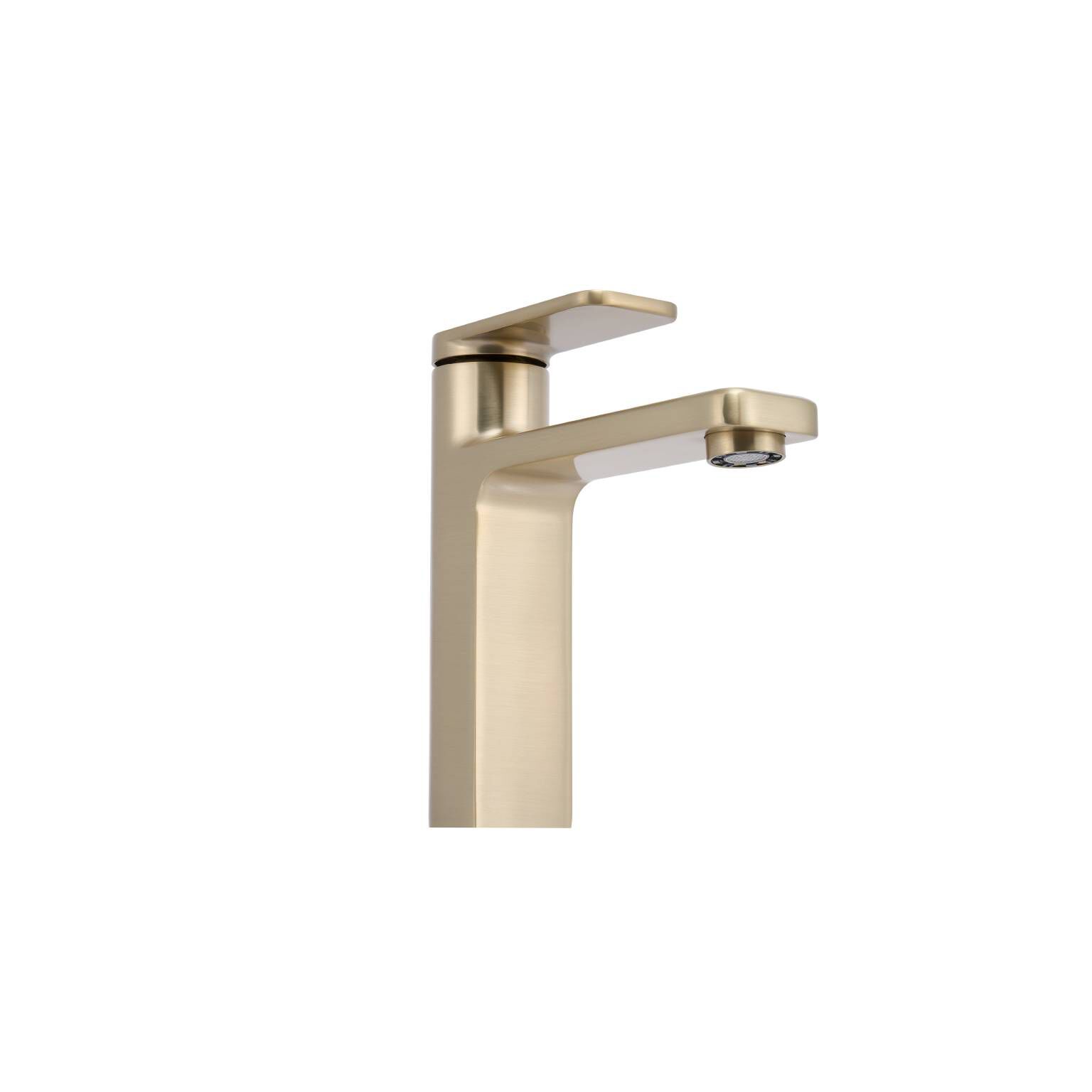 Llave monomando baja para lavabo l&iacute;nea Meissen en dorado satinado,,hi-res image number null