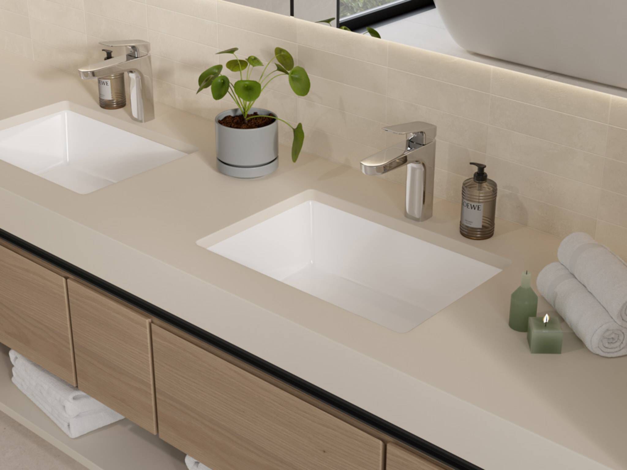 Llave monomando baja para lavabo l&iacute;nea Duna en cromo pulido,,hi-res image number null