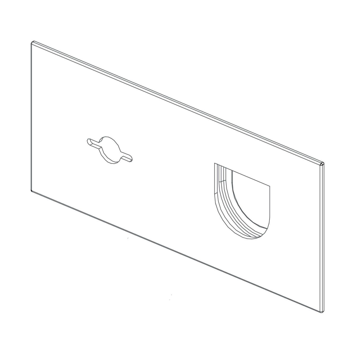 Placa dublin decorativa dubl&iacute;n para llave de muro blanco brillante,,hi-res image number null