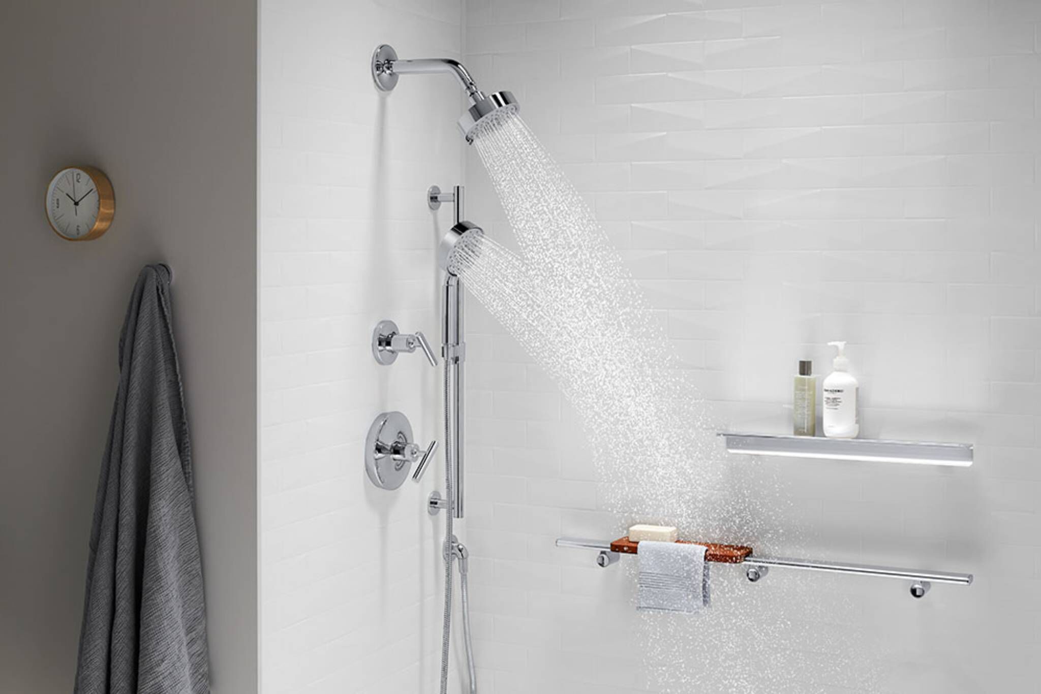 Chapetones para barra de seguridad l&iacute;nea Stillness en cromo pulido,,hi-res image number null