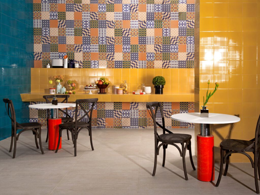 Comedor Dots Amarillo con Azul,,hi-res