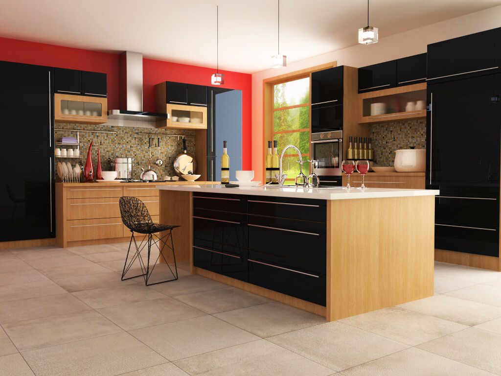 Cocina Interglass Murano Amarillo, Azul y Gris,,hi-res