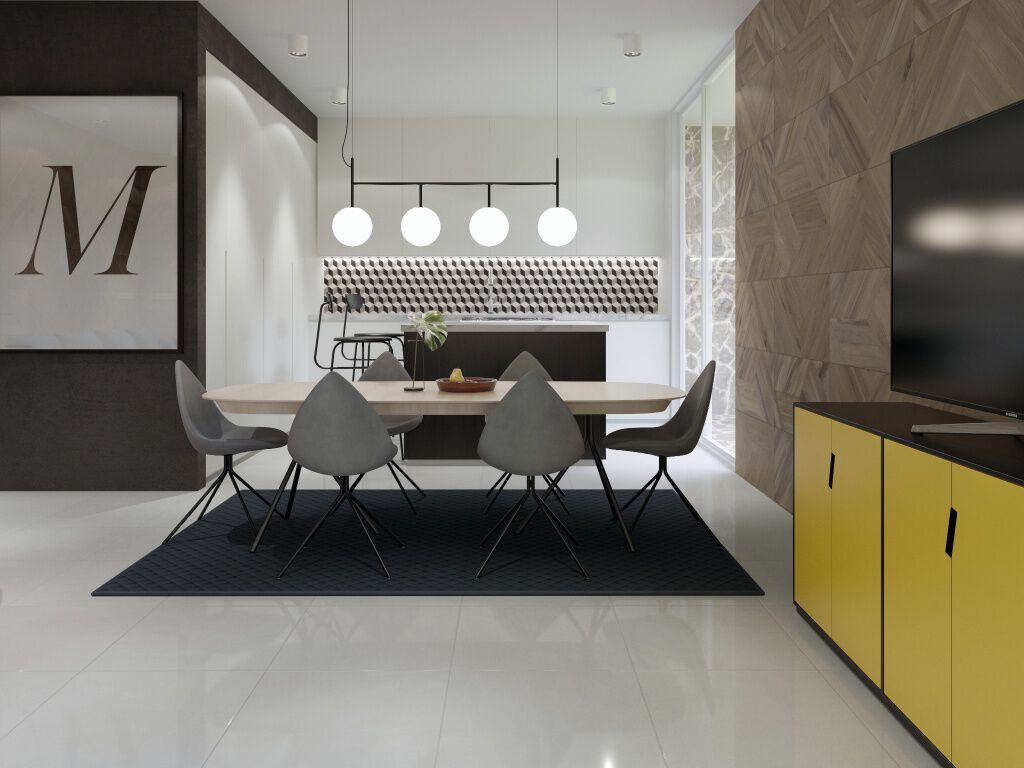 Comedor Epoca Gris con Negro,,hi-res