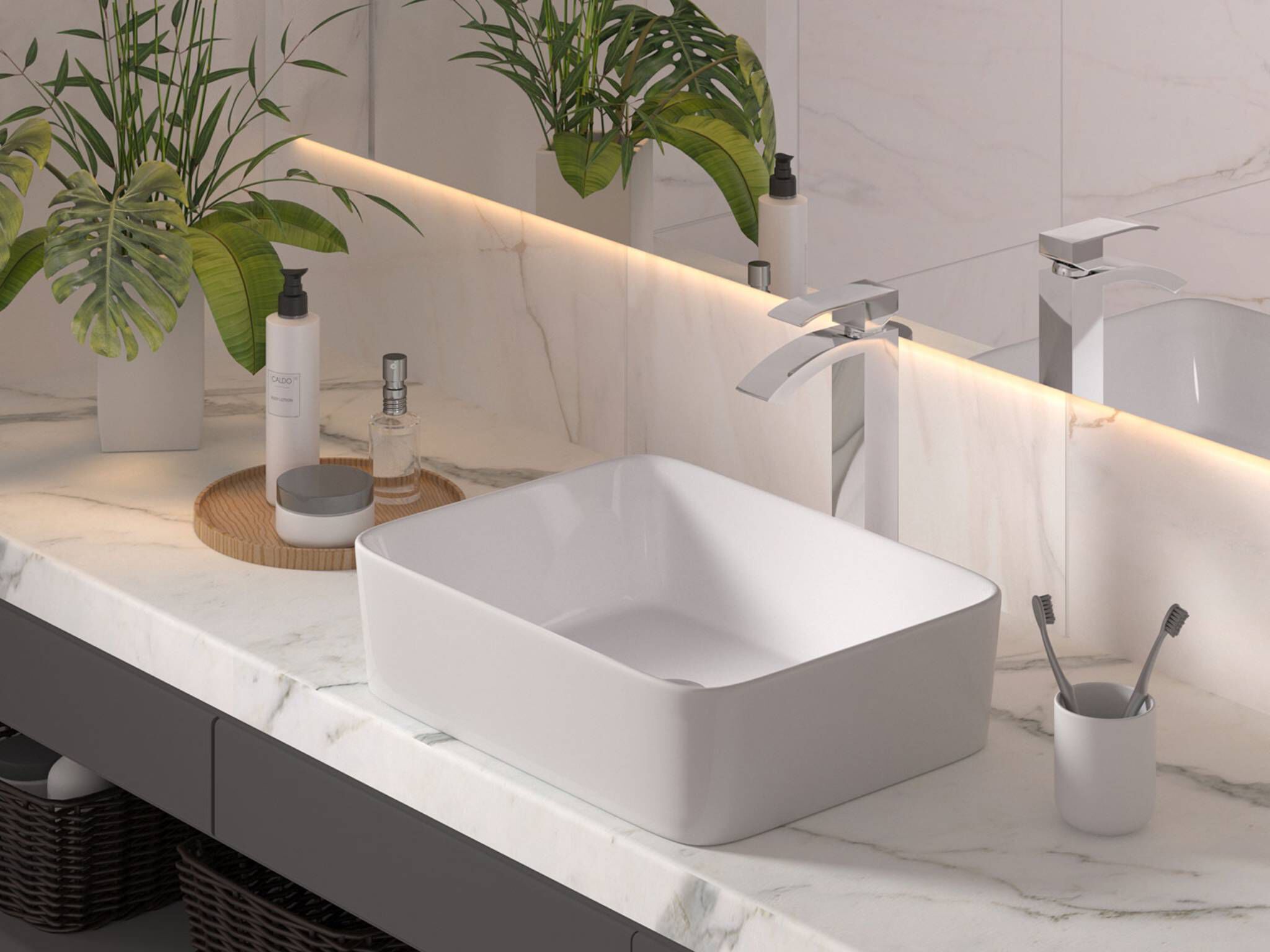 Llave monomando alta para lavabo l&iacute;nea Niagara&reg; en cromo pulido,,hi-res image number null