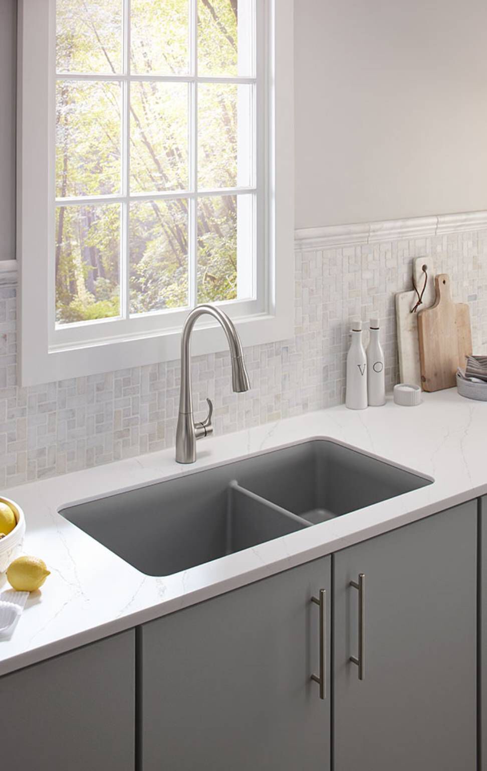 Tarja de dos tinas para cocina l&iacute;nea Cairn,,hi-res image number null