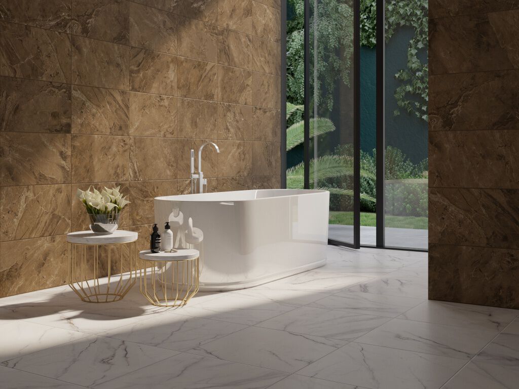 Ba&ntilde;o Marble Collection Blanco con Caf&eacute;,,hi-res