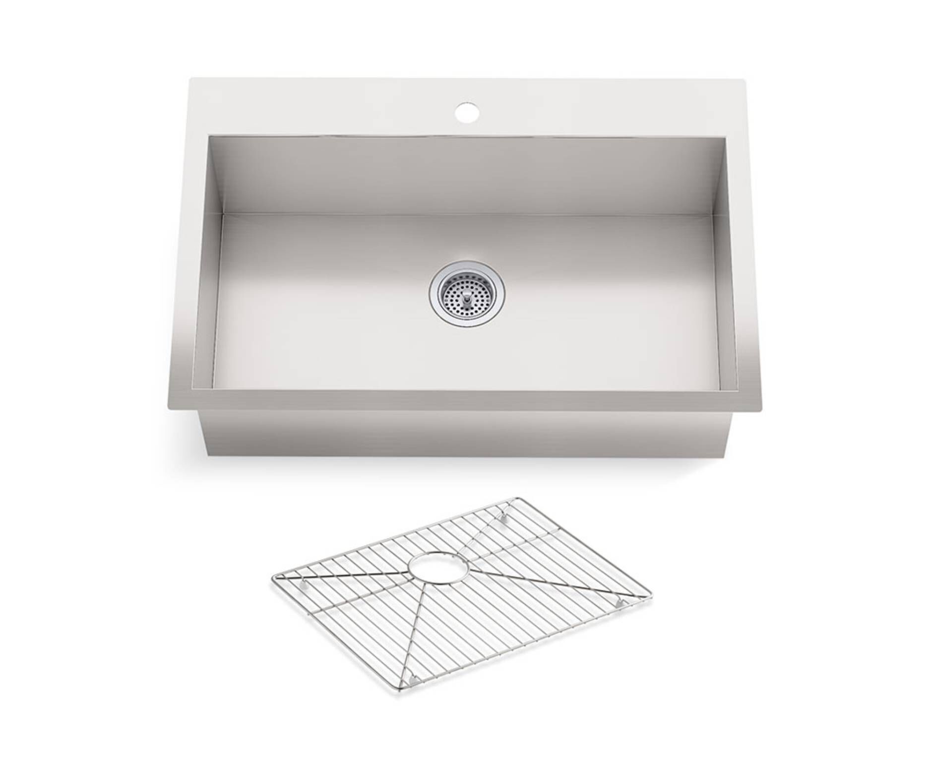 Tarja de una tina individual l&iacute;nea Vault en acero inoxidable,,hi-res image number null
