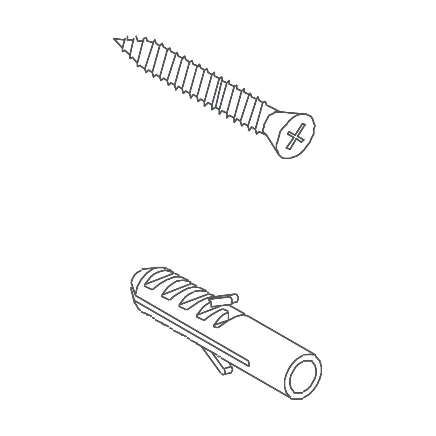Set alcala pro de tornillos y taquetes para instalacion de perfiles y conectores a muro unico,,hi-res