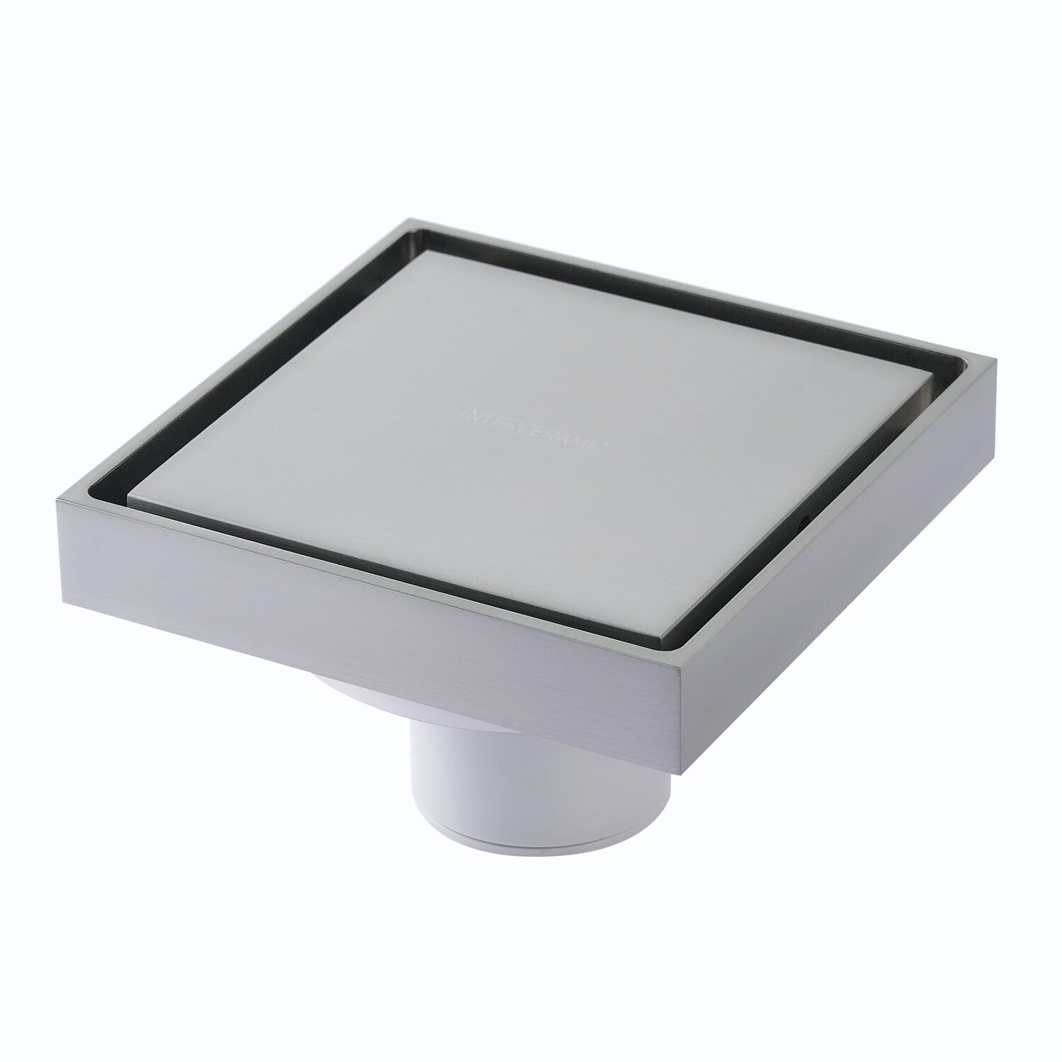 Coladera universal cuadrada para inserto cer&aacute;mico 10 x 10 cm cromo pulido,,hi-res image number null