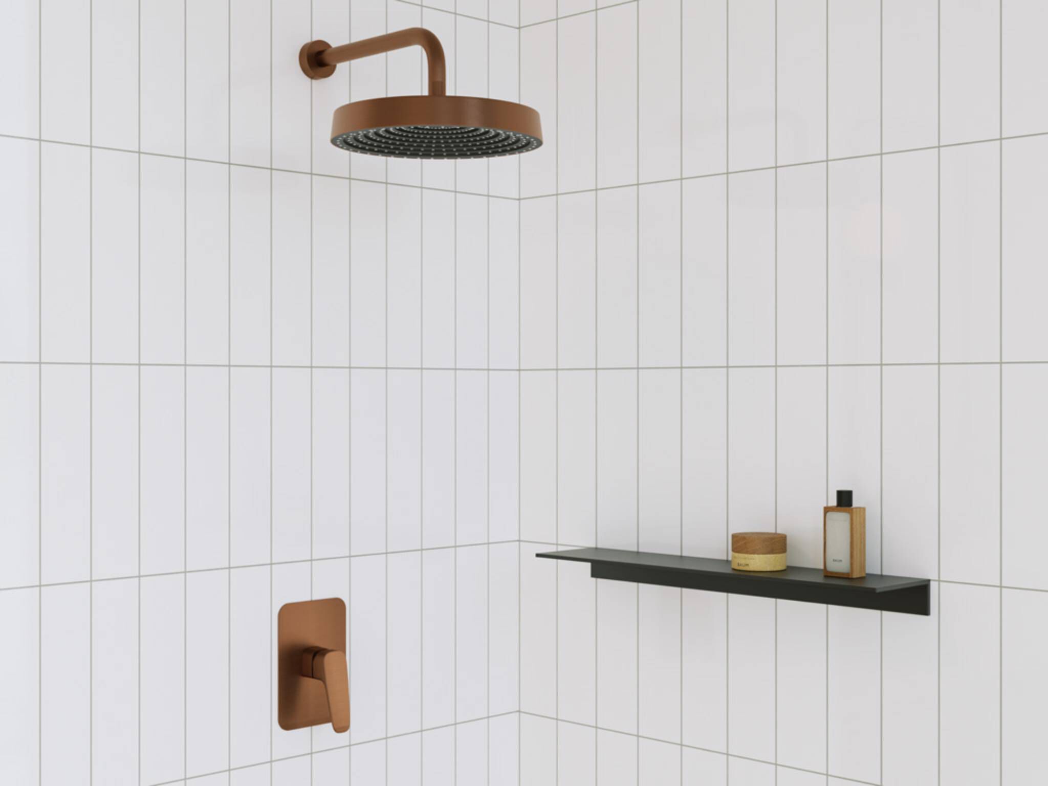 Conjunto Duna De Regadera Monomando Bronce Cepillado,,hi-res image number null