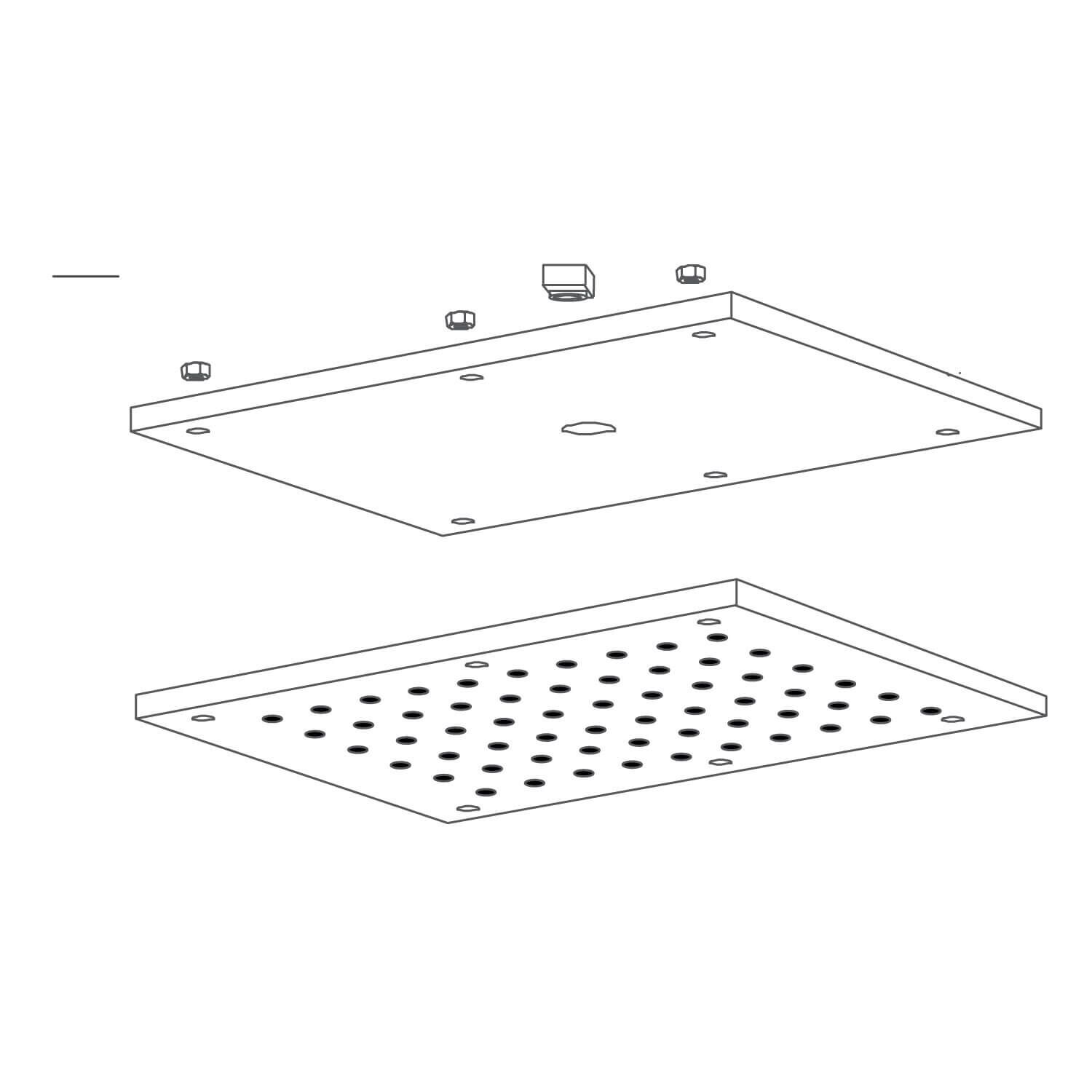 Cebolleta niza pro con membrana inlcuida para torre de regadera acero inoxidable,,hi-res image number null