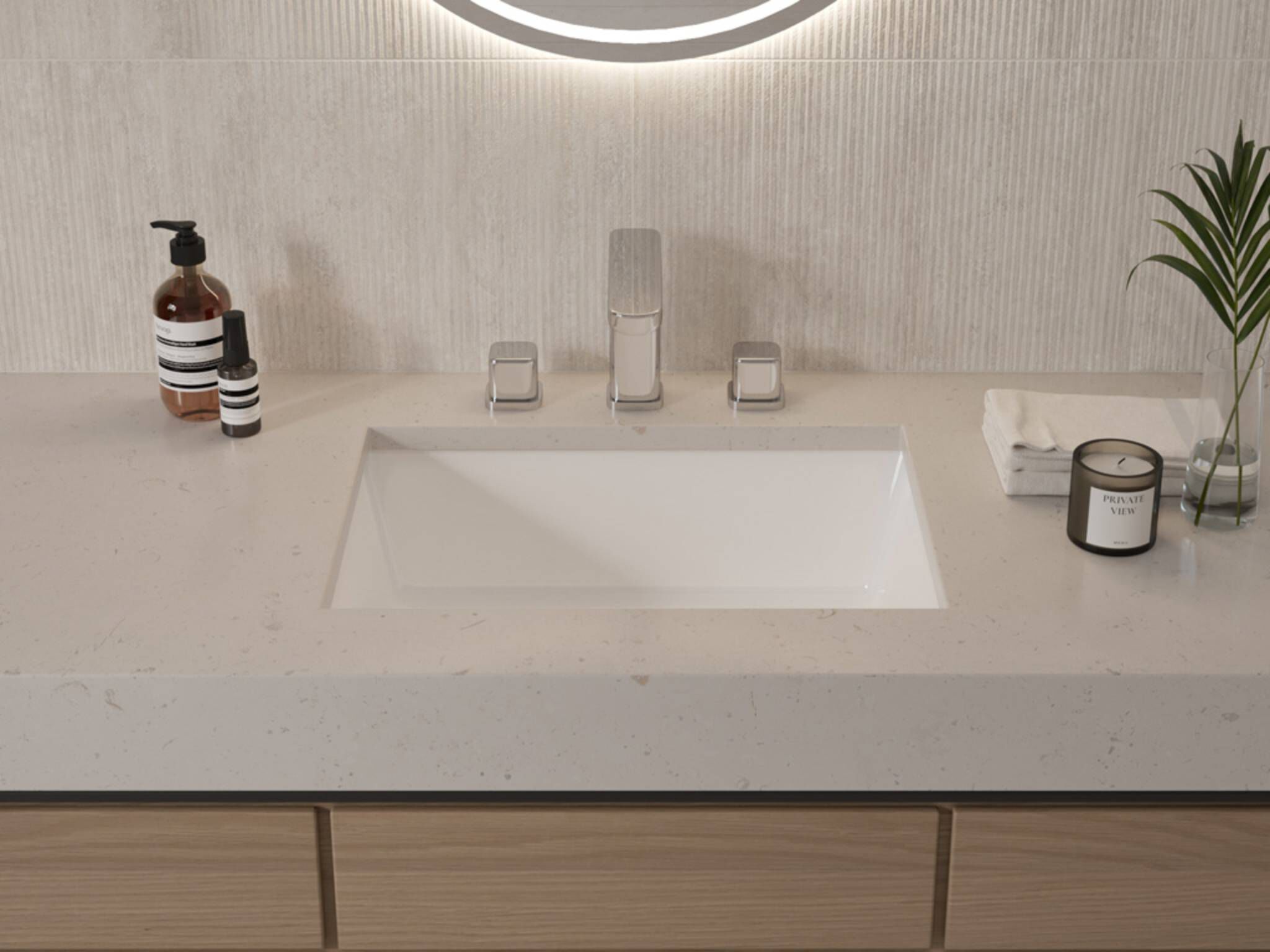 Llave duomando para lavabo l&iacute;nea Duna en cromo pulido,,hi-res image number null