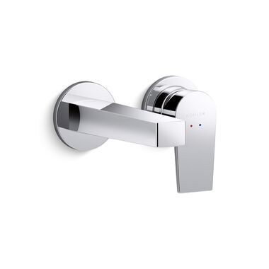 Llave de muro para lavabo l&iacute;nea Taut en cromo pulido