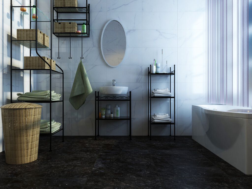 Ba&ntilde;o Marble Collection Blanco con Negro,,hi-res