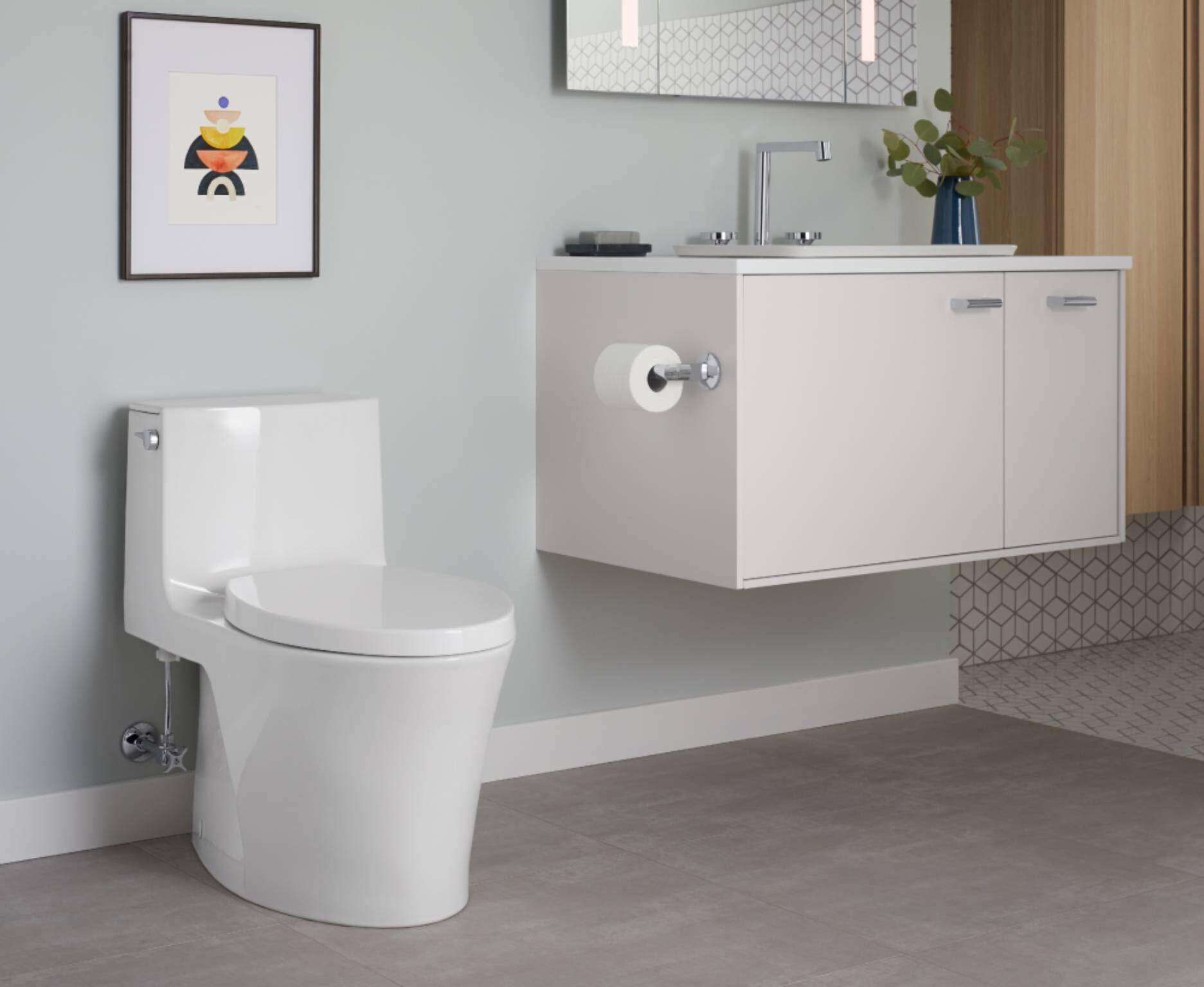 Sanitario de una pieza con descarga doble linea Veil,,hi-res image number null