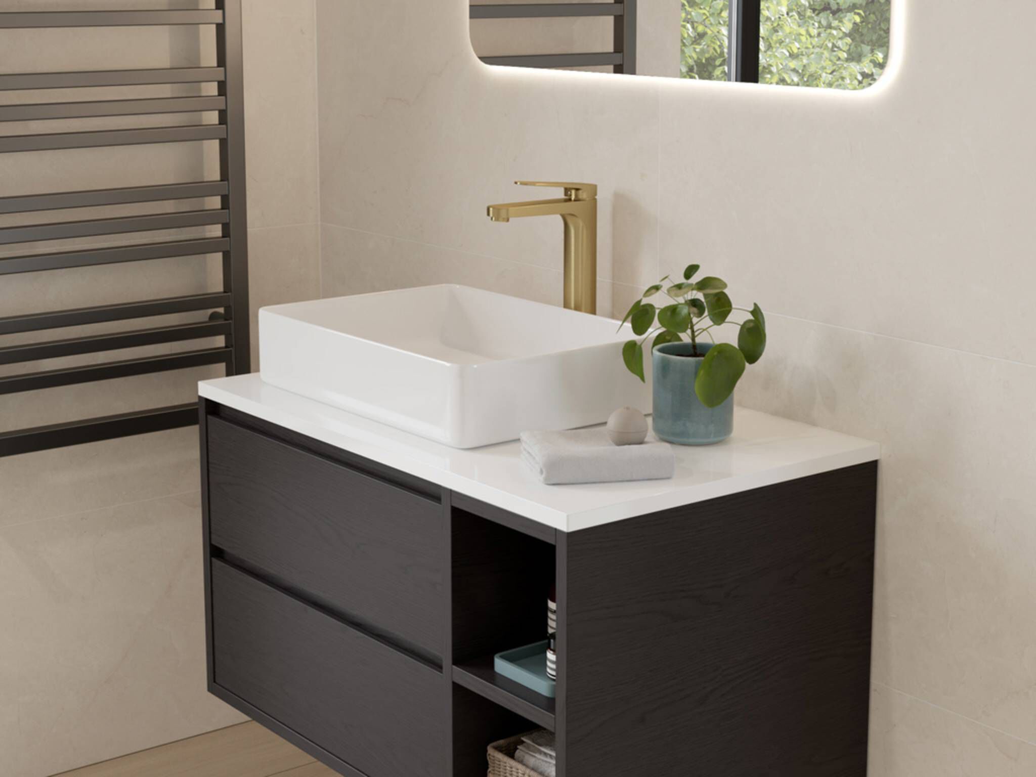 Lavabo de sobrecubierta l&iacute;nea Vicenza&reg; en blanco brillante,,hi-res image number null