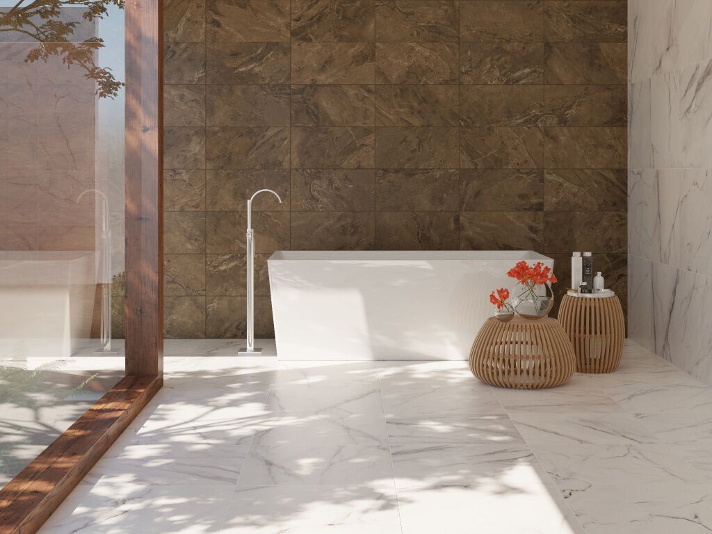 Ba&ntilde;o Marble Collection Blanco con Caf&eacute;,,hi-res