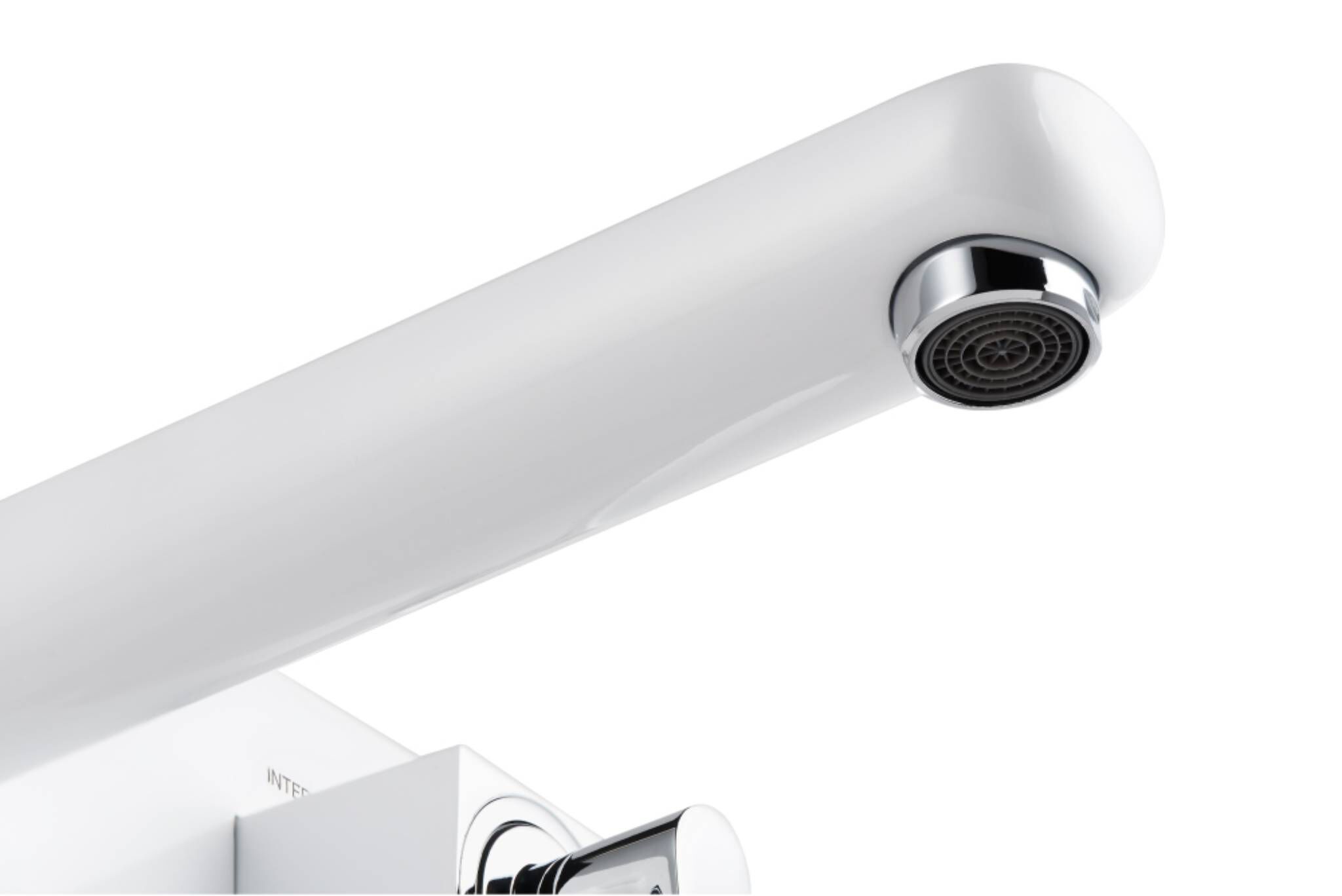 Llave de muro para lavabo l&iacute;nea Dubl&iacute;n&reg; en cromo pulido blanco,,hi-res image number null