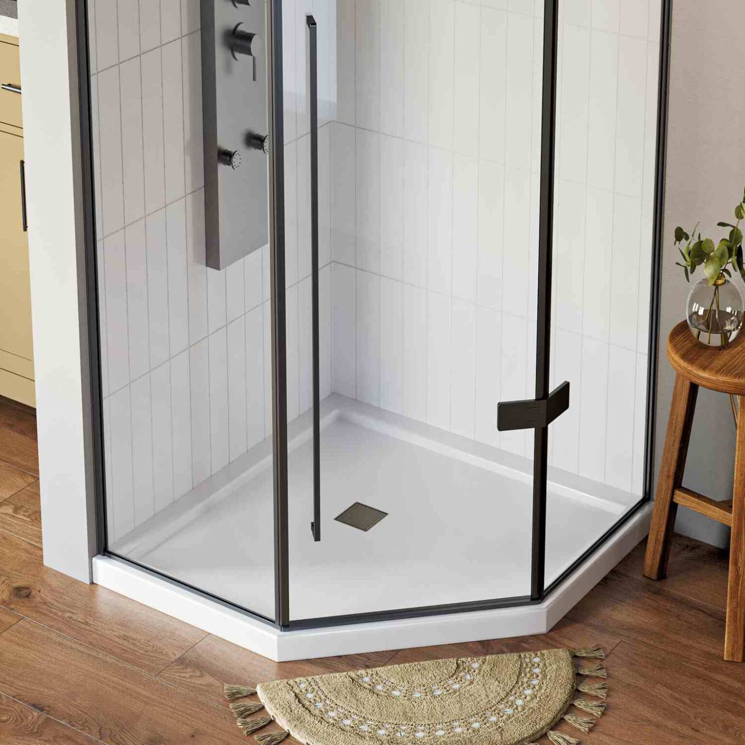 Coladera universal cuadrada para inserto cer&aacute;mico 10 x 10 cm niquel cepillado,,hi-res image number null