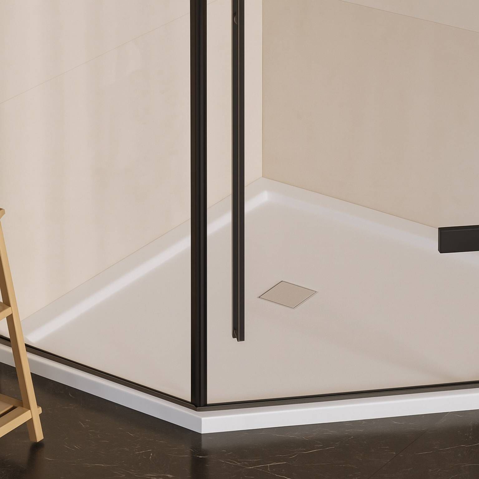 Coladera universal cuadrada para inserto cer&aacute;mico 10 x 10 cm cromo pulido,,hi-res image number null