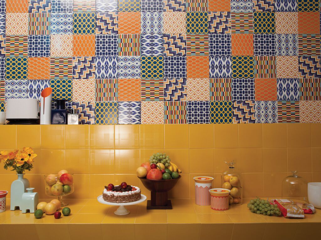 Cocina Dots Amarillo, Azul y Blanco,,hi-res