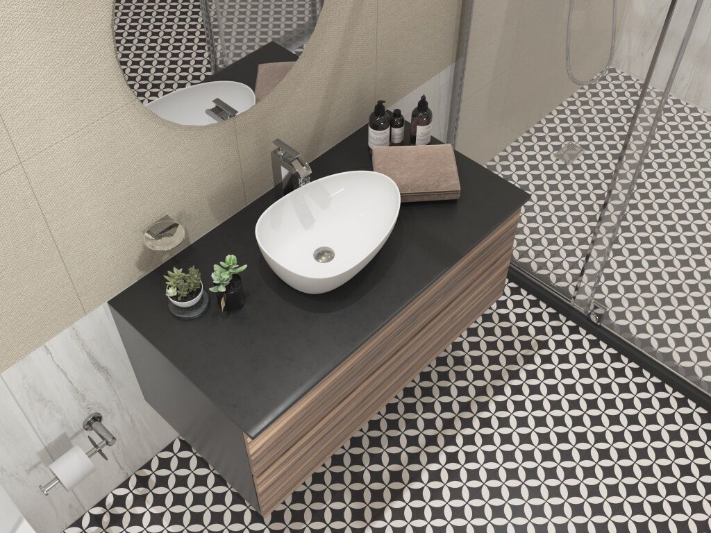 Ba&ntilde;o Epoca Beige, Blanco y Multicolor,,hi-res