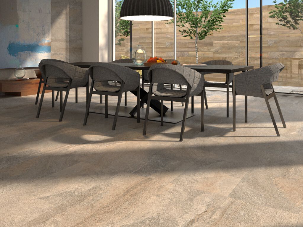 Comedor Norway Amarillo con Gris,,hi-res