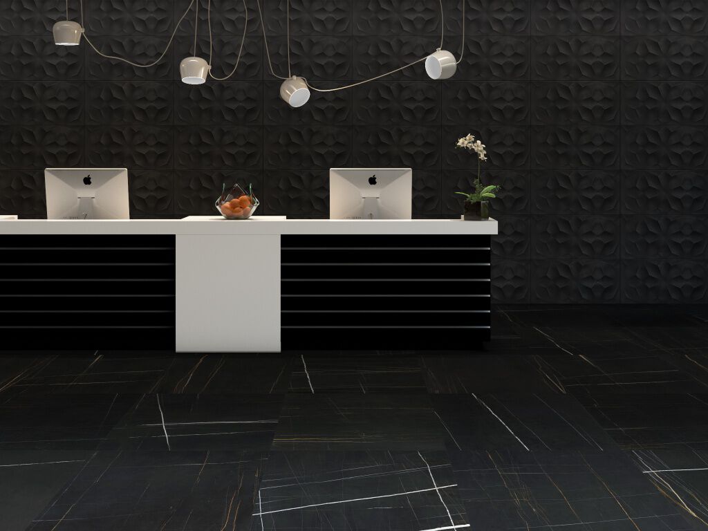 Uso Comercial 3D Wall Negro,,hi-res