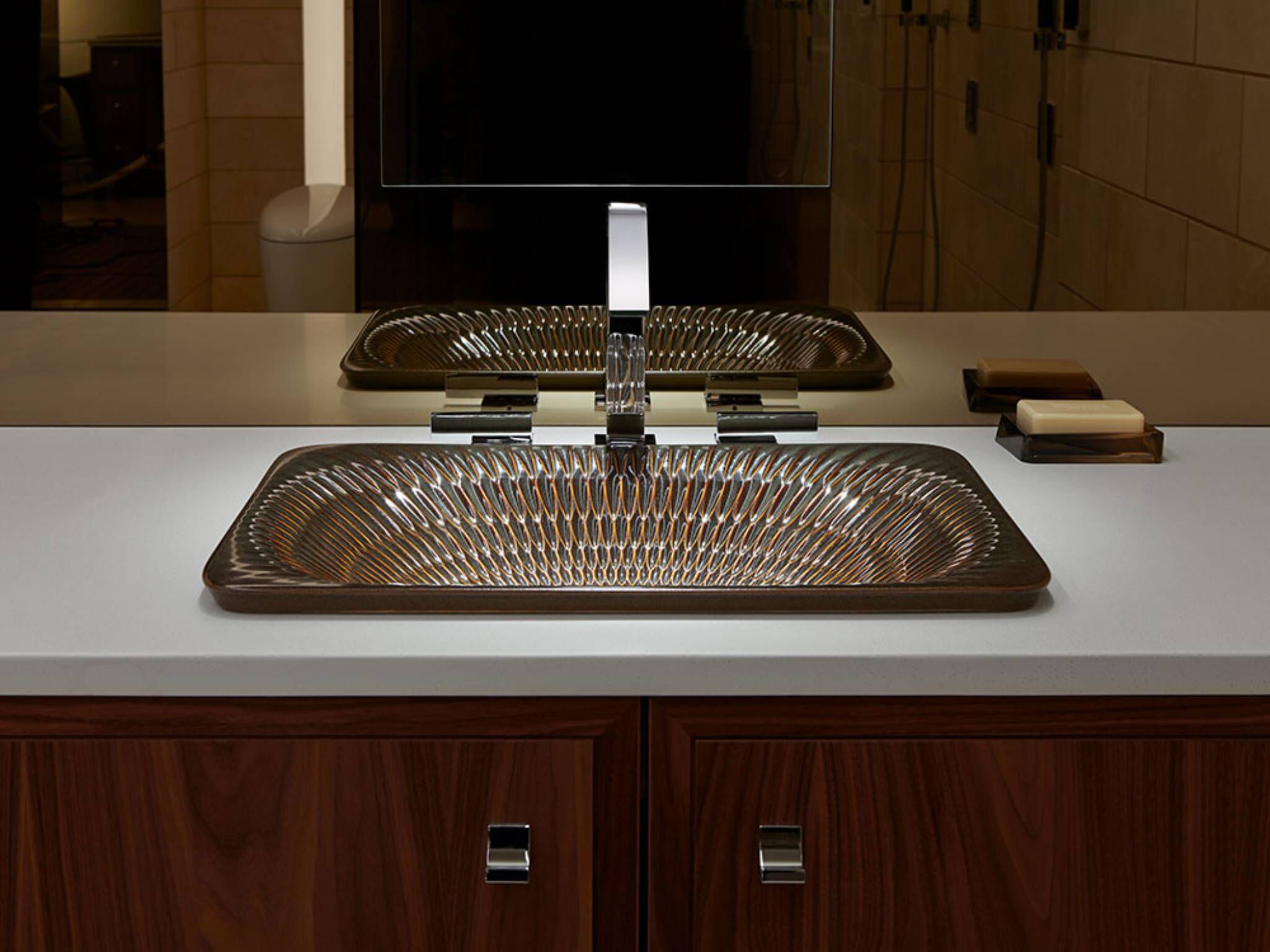 Lavabo Vessel l&iacute;nea Derring en bourbon rutile,,hi-res image number null