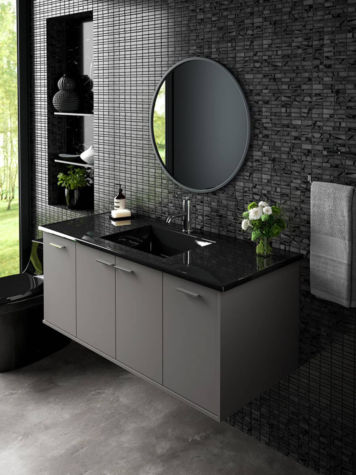 Llave monomando baja para lavabo l&iacute;nea Purist en cromo pulido,,hi-res image number null