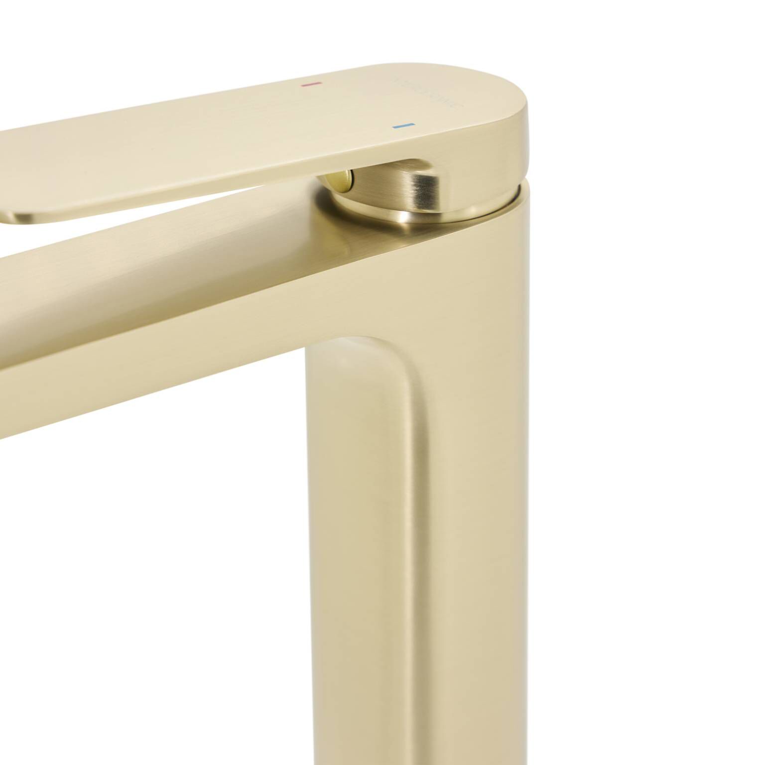 Llave monomando alta para lavabo l&iacute;nea Praga en dorado satinado,,hi-res image number null