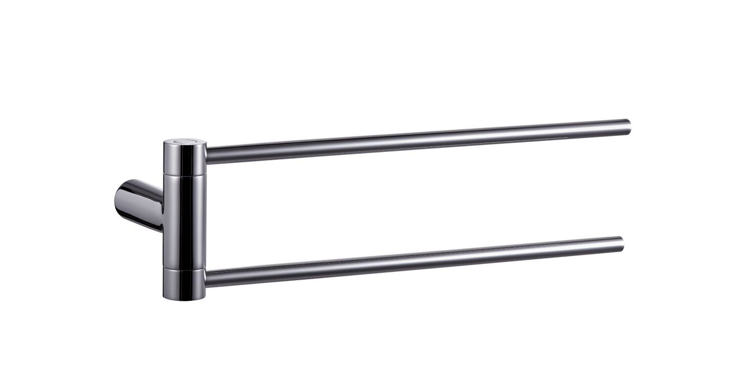 Toallero doble l&iacute;nea Essen Round en cromo pulido,,hi-res