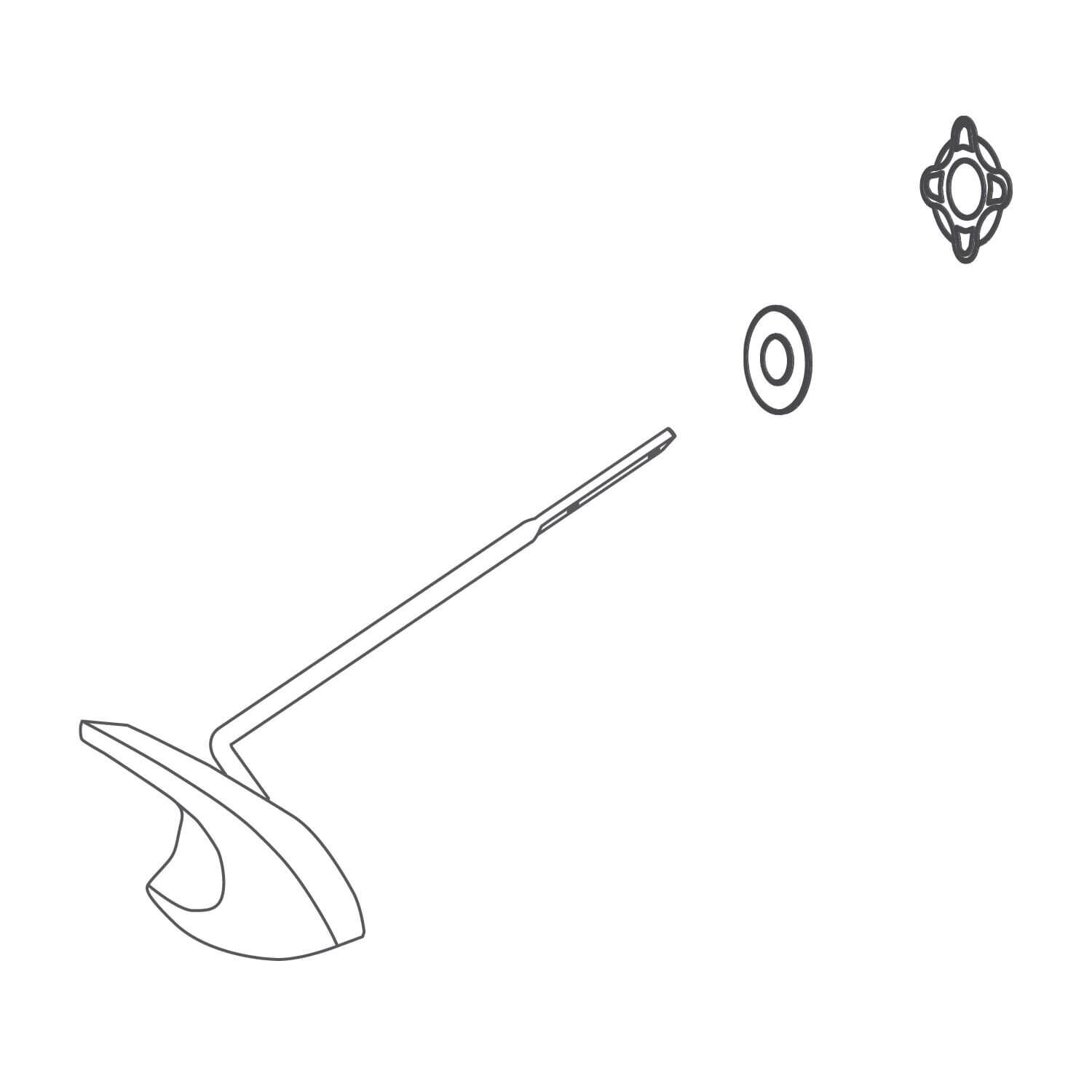 Palanca meyer de descarga para sanitario dos piezas unico,,hi-res image number null