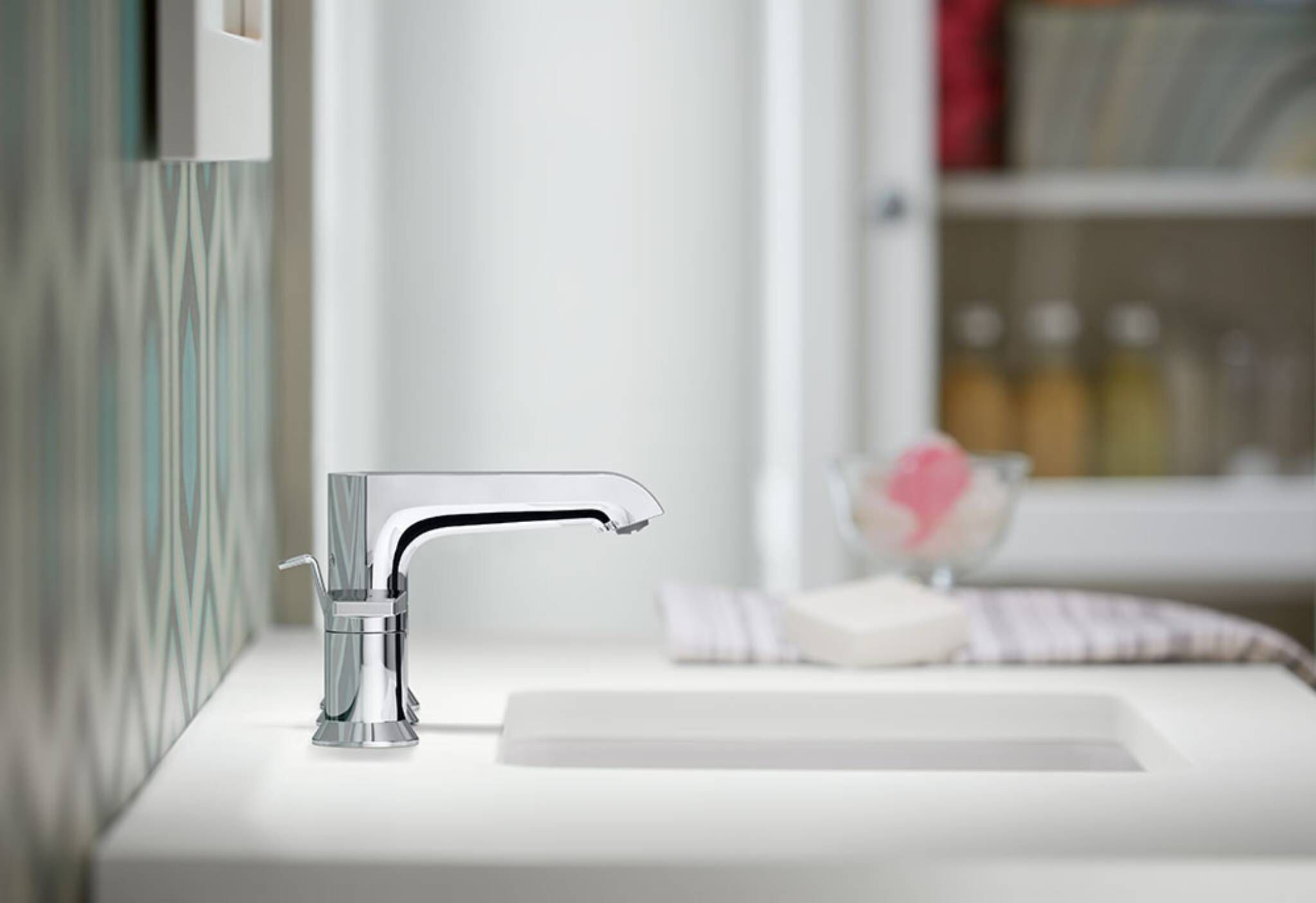 Llave duomando para lavabo l&iacute;nea Hint en cromo pulido,,hi-res image number null