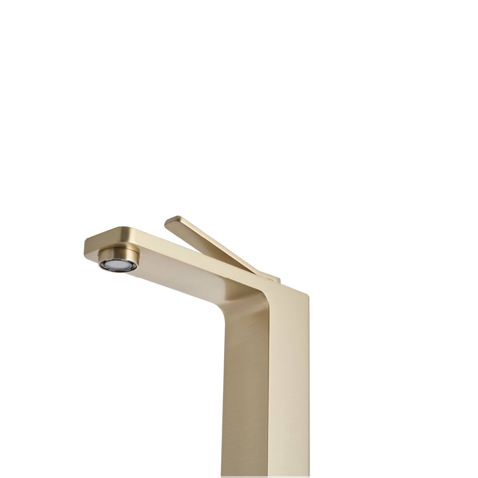 Llave monomando alta para lavabo l&iacute;nea Siena en dorado satinado,,hi-res image number null