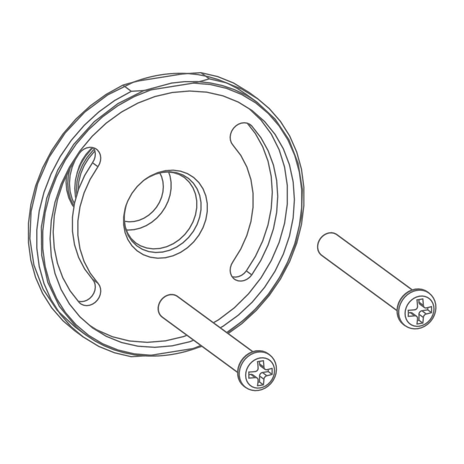 Soporte versalles de instalacion para salida de agua cromo pulido,,hi-res image number null