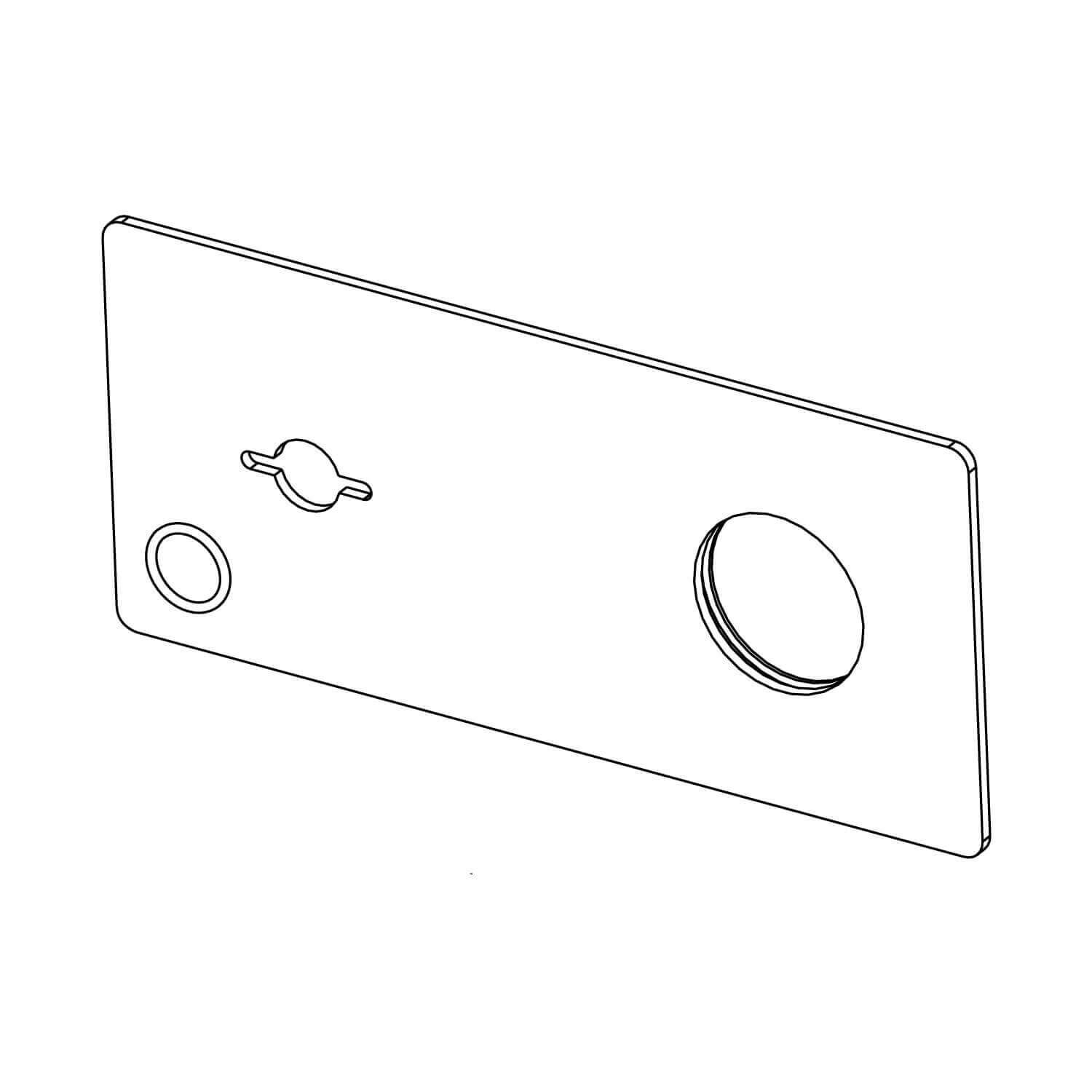Cubierta decorativa para llave de muro dorado satinado,,hi-res