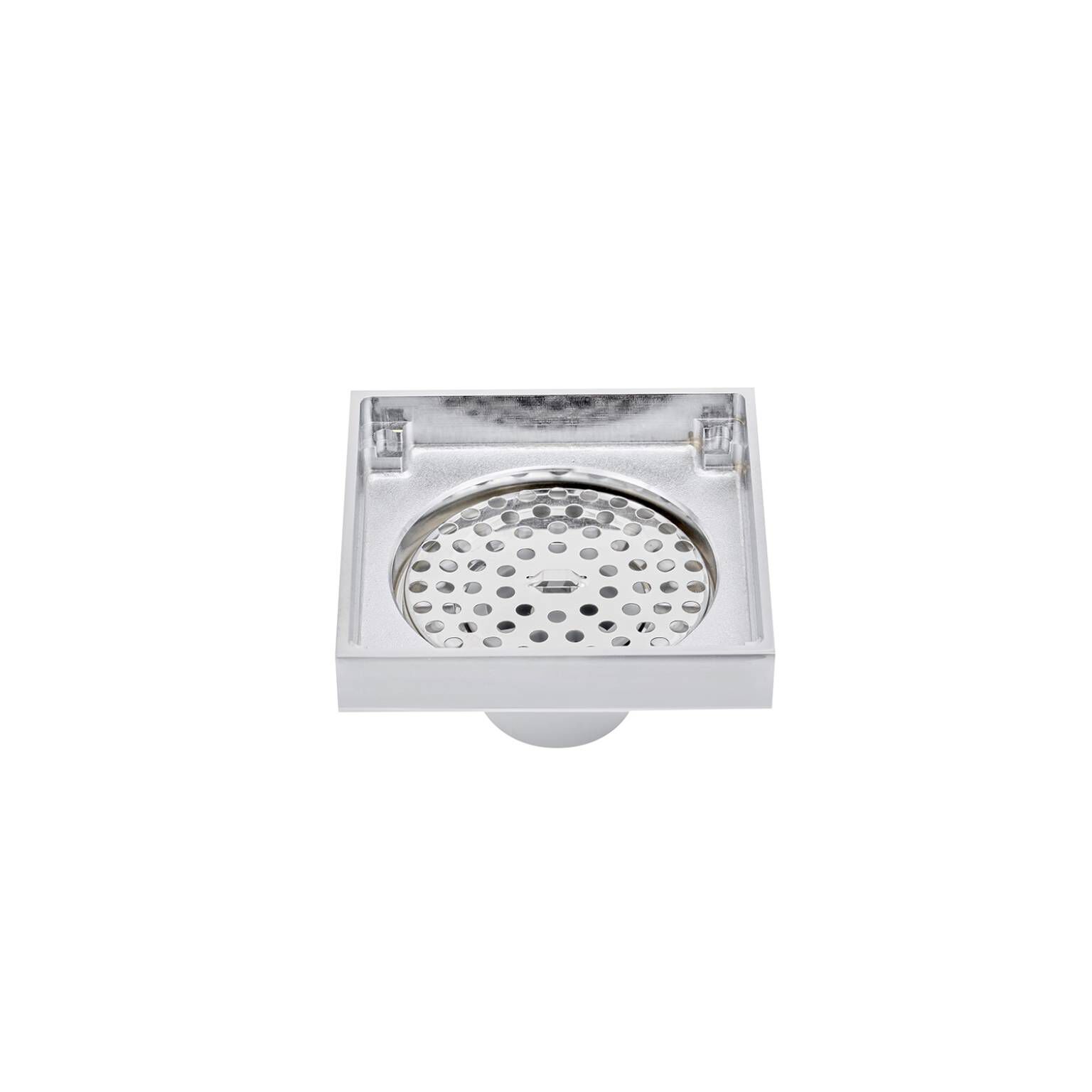 Coladera universal cuadrada para inserto cer&aacute;mico 10 x 10 cm cromo pulido,,hi-res image number null