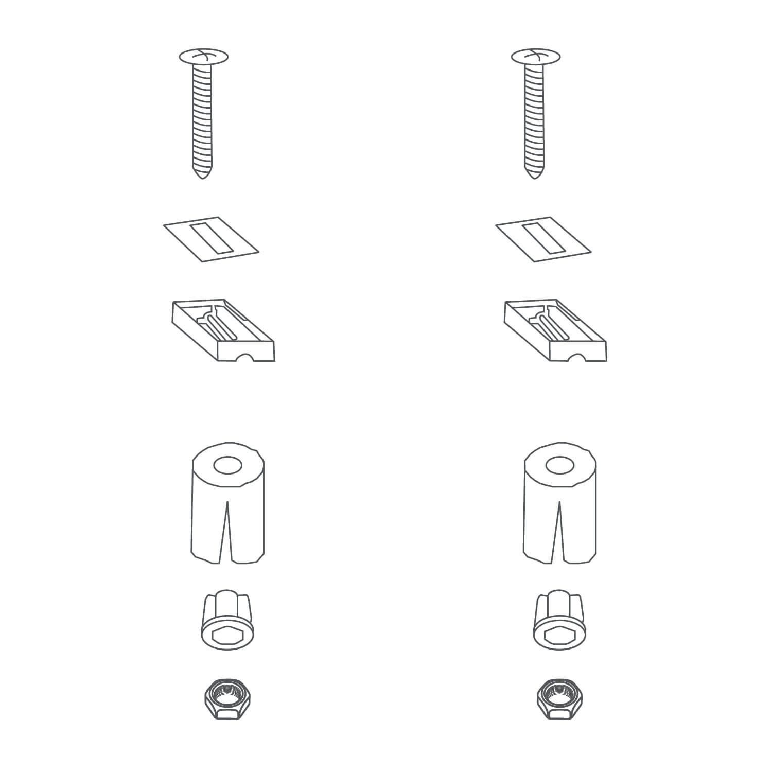 Kit de instalacion milan i y ii para asiento de sanitario milan unico,,hi-res image number null